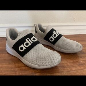 ADIDAS ORIGINAL Mens Big Boys White Mesh Low Top Sneakers Shoes Size 12